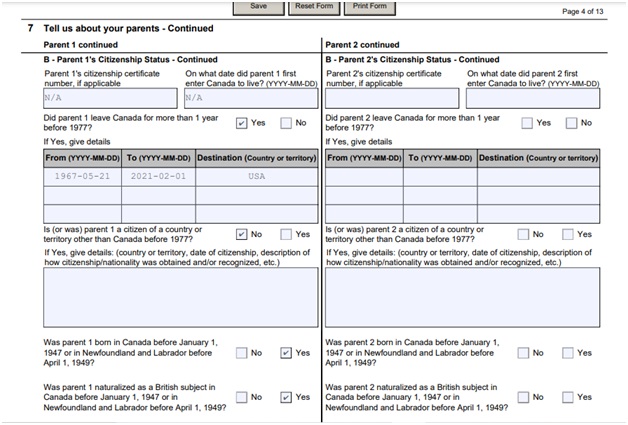 Citizenship Certificate Application Form Page 4 Top