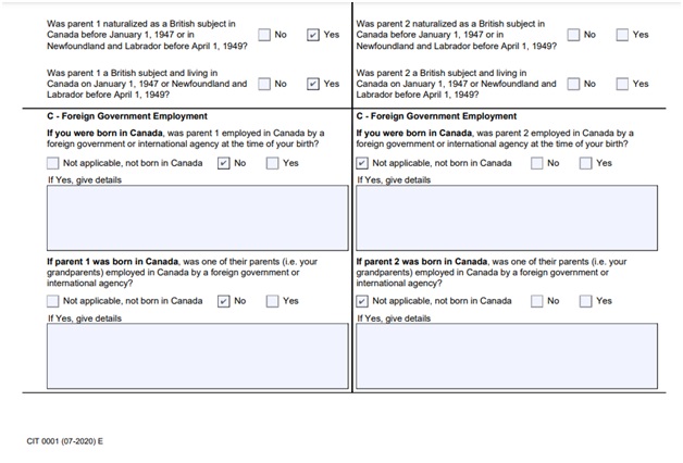 Citizenship Certificate Application Form Page 4 Bottom