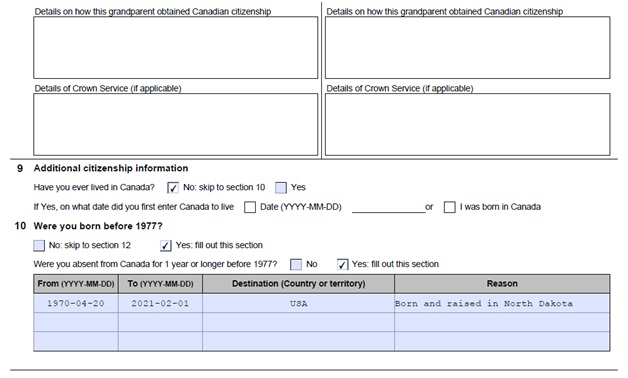 Citizenship Certificate Application Form Page 6 Bottom