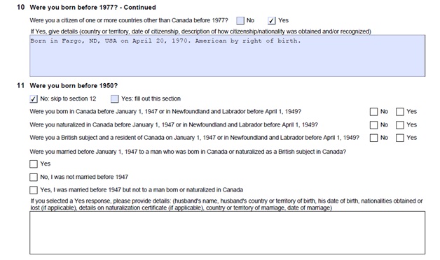 Citizenship Certificate Application Form Page 7 Top