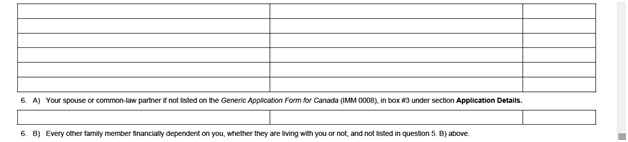 IMM 5481 Sponsorship Evaluation Page 2 middle: information about your partner if you're only sponsoring children