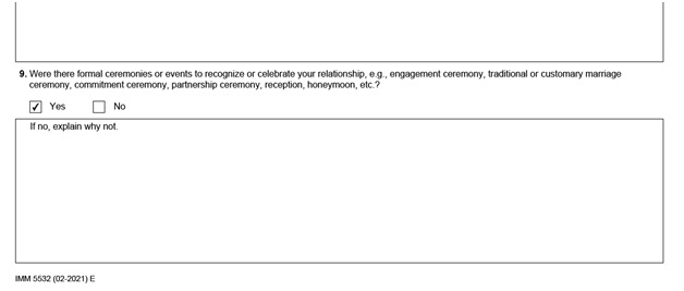 IMM 5532 Relationship Information and Sponsorship Evaluation Page 6 bottom: Family members with knowledge of your relationship Part 2