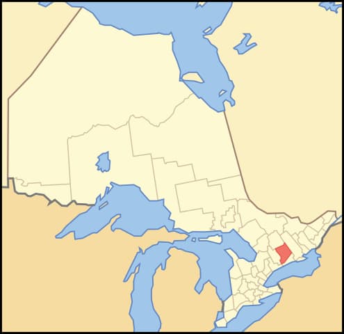 Peterborough County's location by Vidioman / Public domain