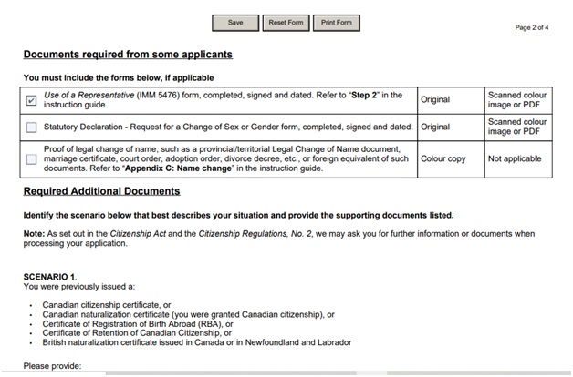 CIT 0014 Document Checklist Page 2 Top