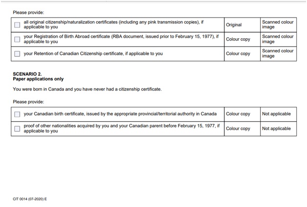 CIT 0014 Document Checklist Page 2 Bottom