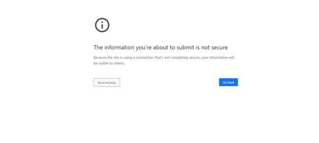 Security error on IRCC's website