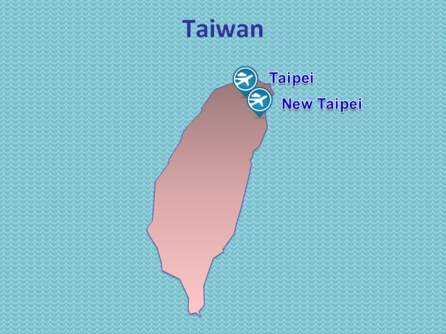 TWOV Participating Airports in Taiwan