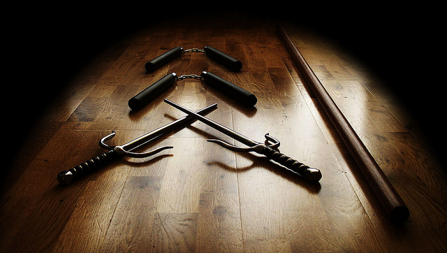 Ninja weapons via https://www.flickr.com/photos/t4llberg/5828882565/