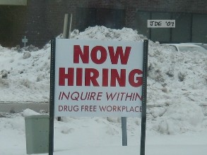 Now Hiring By jay from cudahy (now hiring drug free workplace) [CC BY 2.0 (https://creativecommons.org/licenses/by/2.0)], via Wikimedia Commons