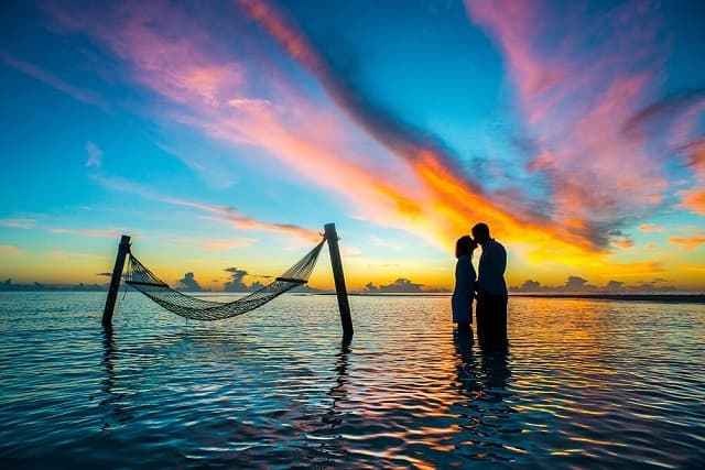 Couple in the Maldives