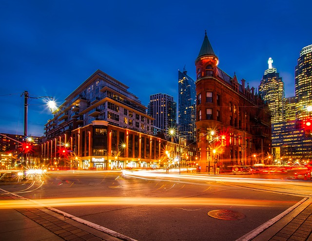 Toronto's Flatiron building via https://pixabay.com/en/toronto-canada-city-urban-downtown-1900651/