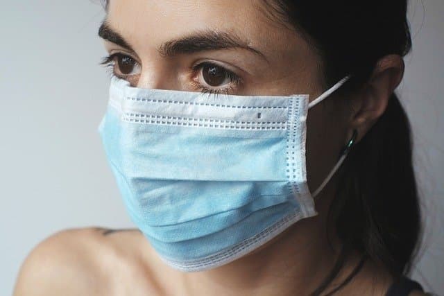 Mask to prevent infection via https://pixabay.com/photos/virus-protection-coronavirus-woman-4898571/