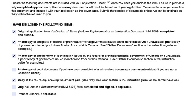 Completed VOS Application Form Part 8
