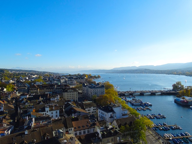 Zurich via https://pixabay.com/en/zurich-city-aerial-view-town-center-504255/