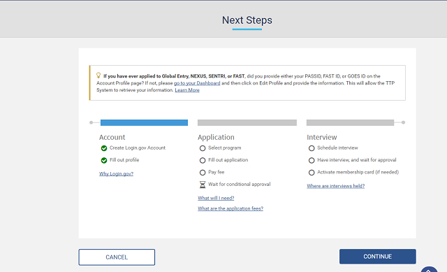 Next Steps in Your NEXUS Card