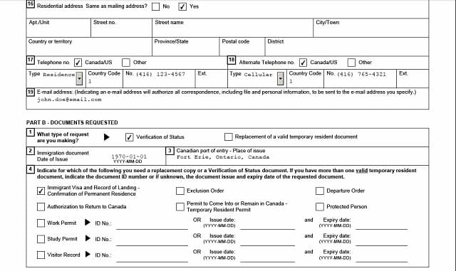 Completed Verification of Status Application