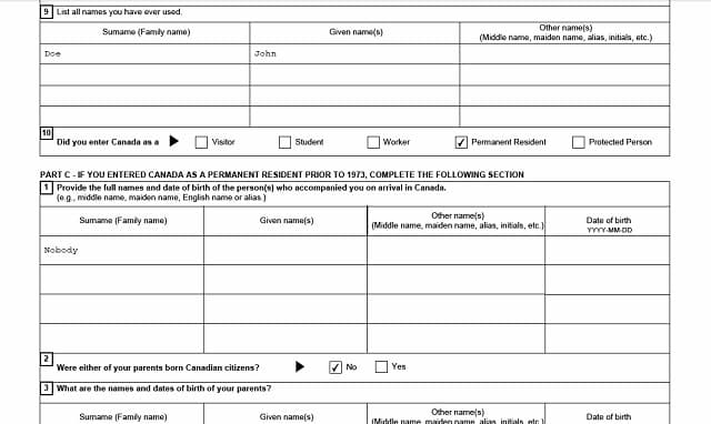 Completed Verification of Status Application