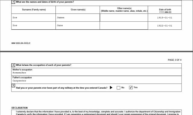 Completed Verification of Status Application