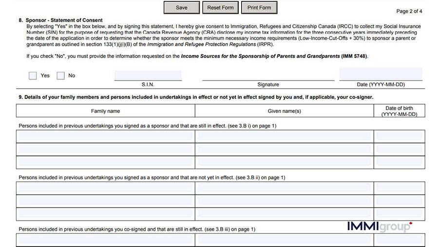 IMM 5768 financial evaluation