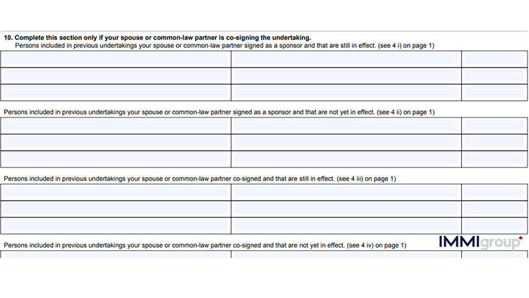 IMM 5768 co-signer information