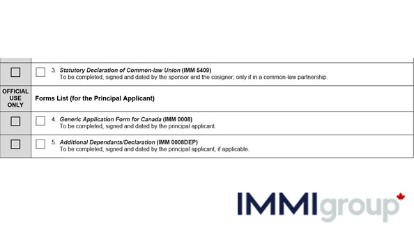 IMM 5771 document checklist