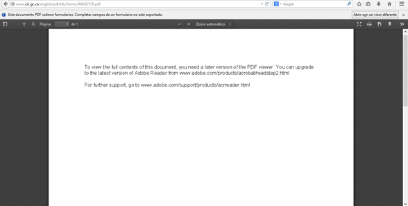 A later versions of Adobe Reader is neede