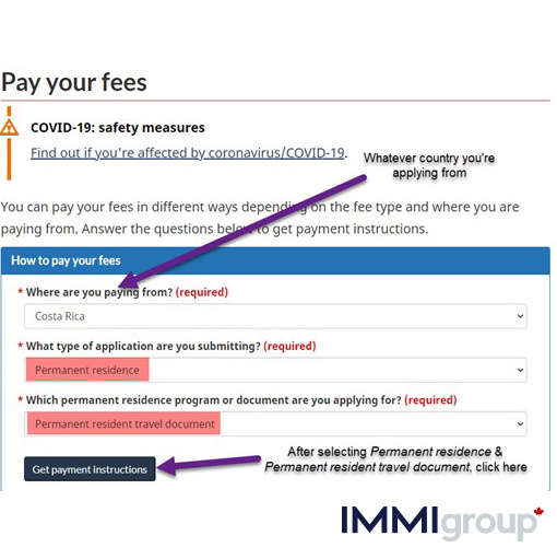 travel document application checklist