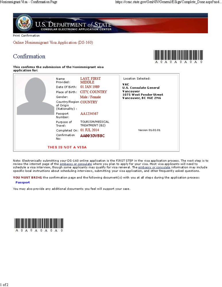 us visit visa form ds 160