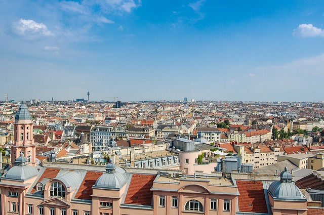 Panorama of Vienna via https://pixabay.com/en/panorama-vienna-austria-city-view-427929/