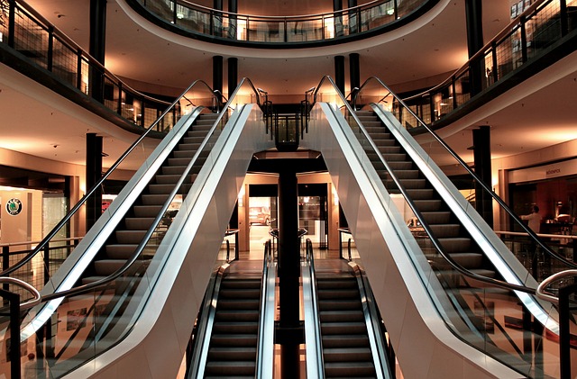 Escalator in Shopping Mall