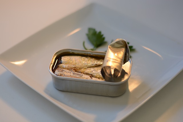 Fancy Sardines via https://pixabay.com/en/sardines-can-food-fish-power-825606/