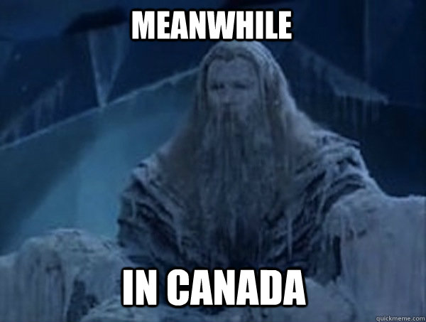 Meanwhile in Canada a frozen person