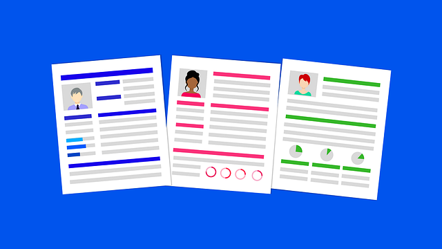 Resumes via https://pixabay.com/illustrations/career-resume-hiring-job-interview-3449422/