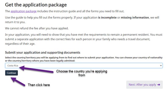 what is a pr travel document