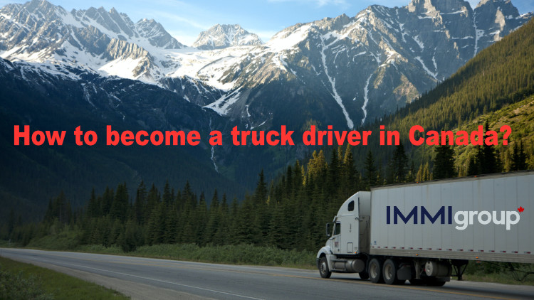 driving truck in Canada