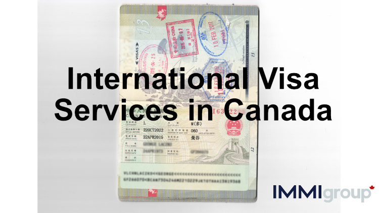 International visa in Canadian passport