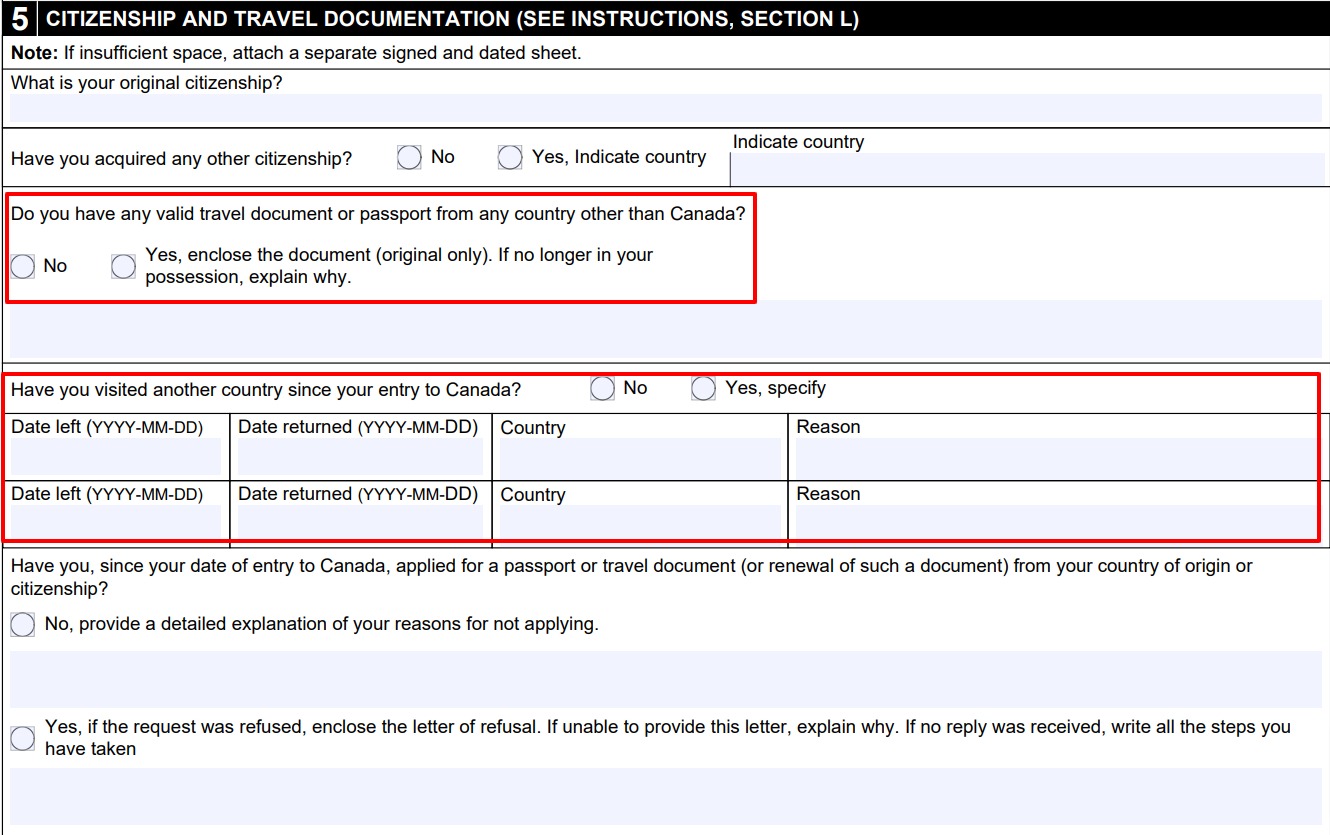Section 5 Citizenship and Travel Documentation